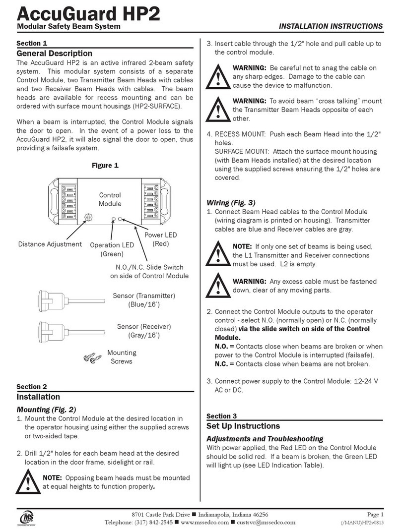 MS Sedco AccuGuard HP2 installation instructions