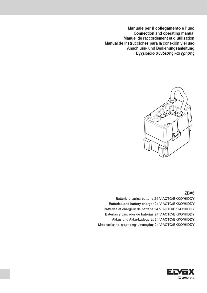 Vimar ELVOX ZBA6 Connection and operating manual Vimar ELVOX ZBA6 Connection and operating manual