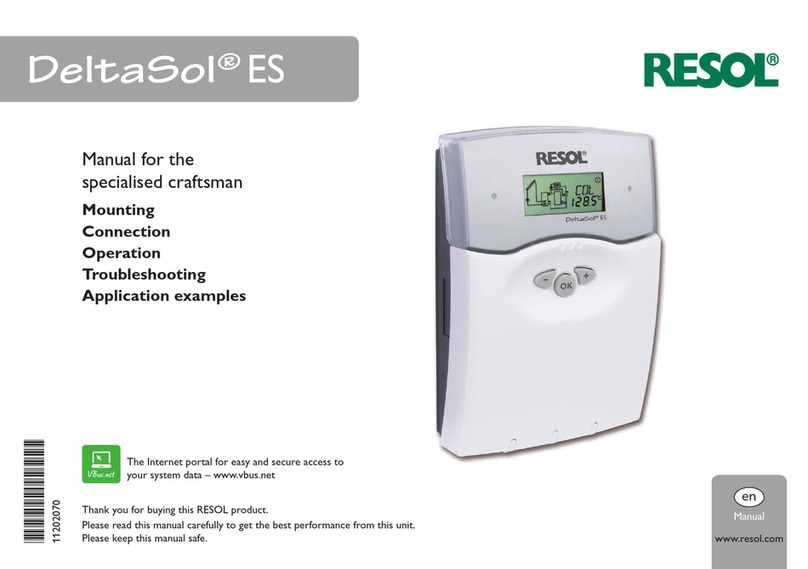 Resol DeltaSol ES User manual