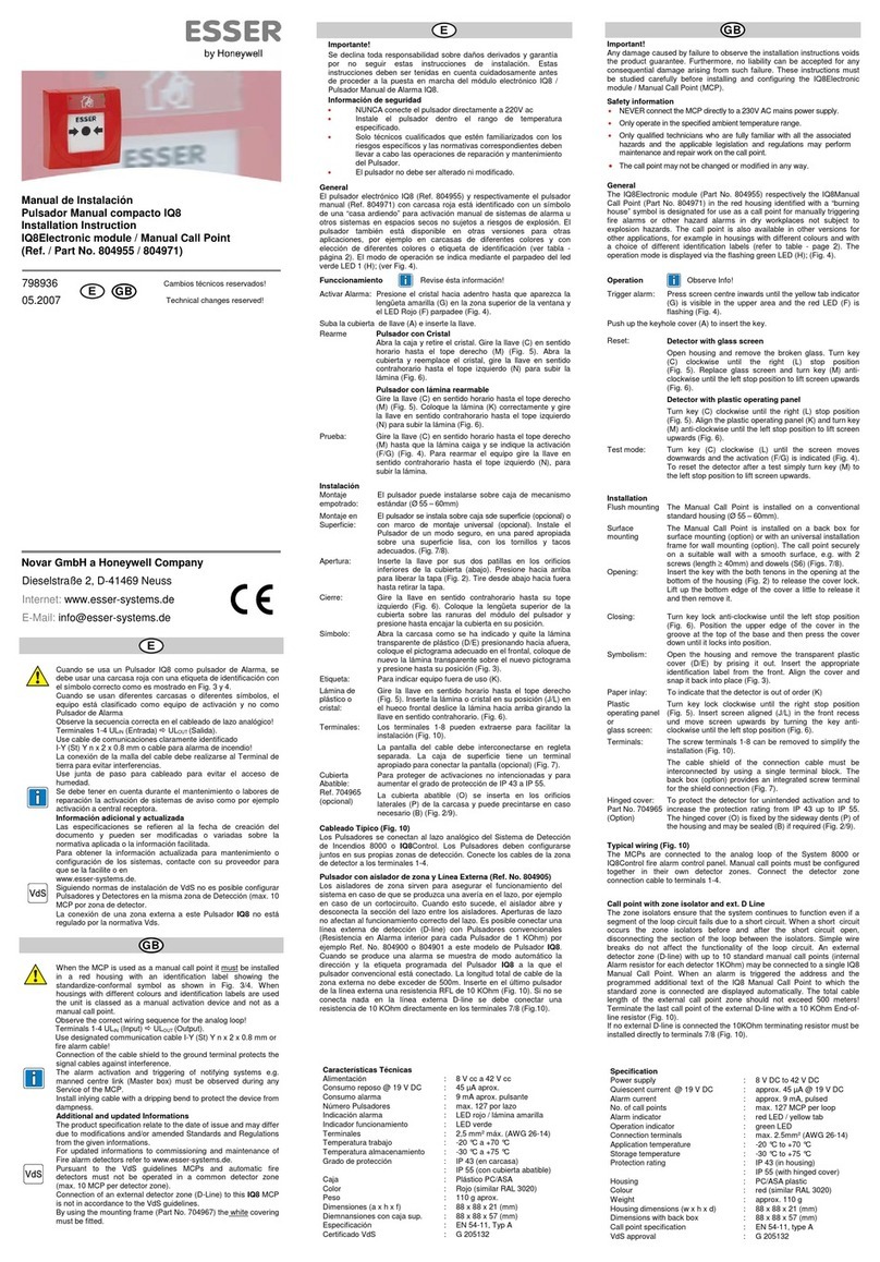 Honeywell ESSER User manual