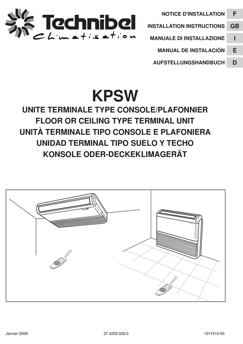 Technibel Climatisation KPSW 2 User manual
