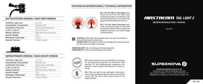 SUPER NOVA Airstream Tail Light 2 User manual