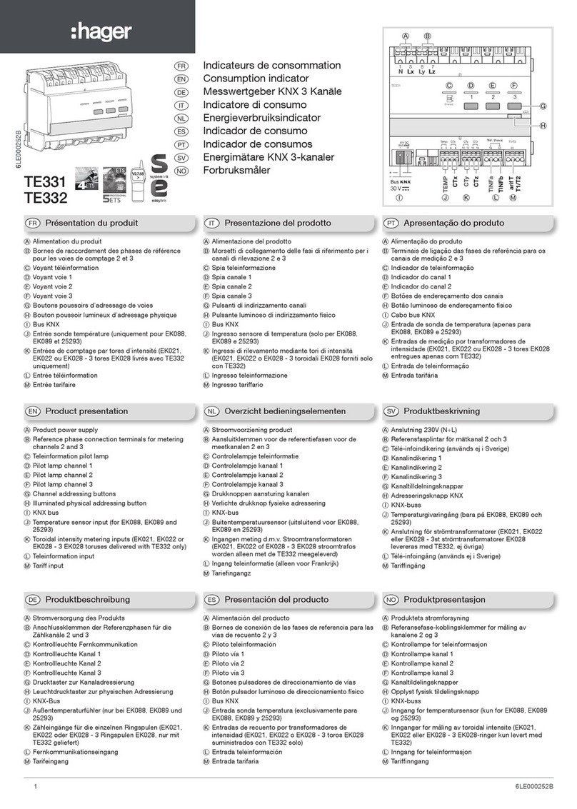 hager TE331 User manual