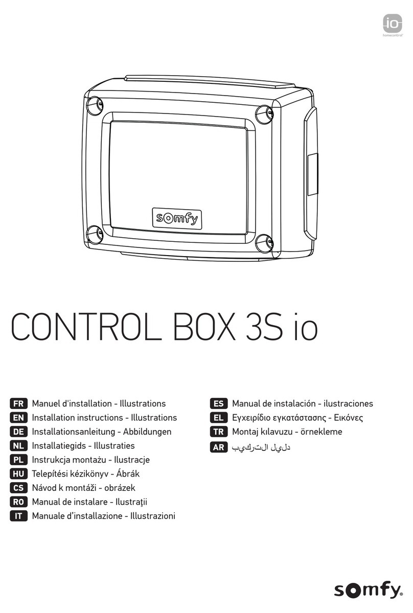 SOMFY Control Box 3S io INSTALLATION INSTRUCTIONS-ILLUSTRATIONS