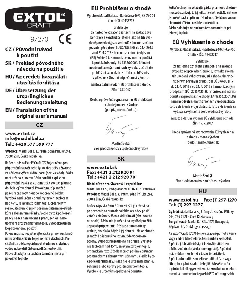 EXTOL Craft 97270 user manual