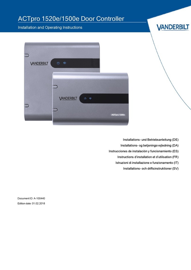 Vanderbilt ACTpro 1500e User manual Vanderbilt ACTpro 1500e User manual