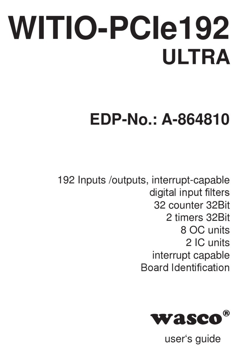 Wasco WITIO-PCIe192 ULTRA User manual