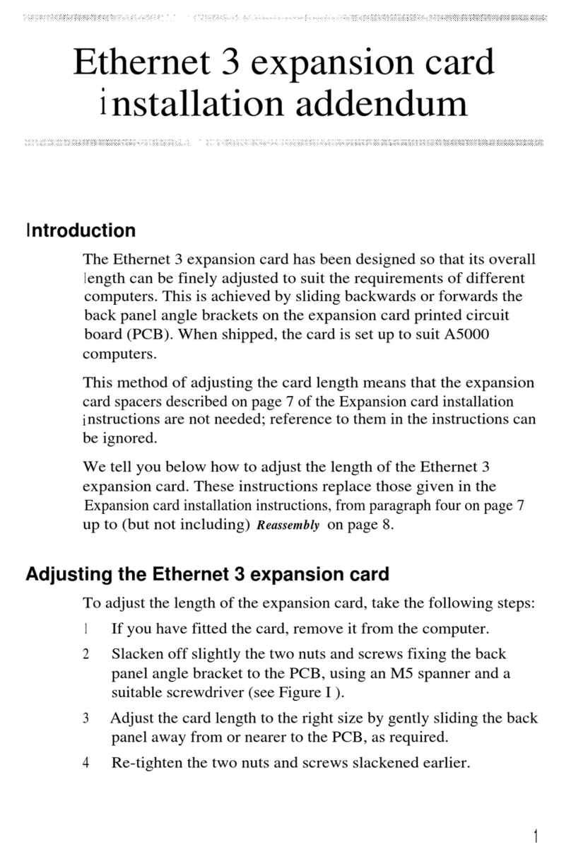 Acorn Ethernet 3 Installation and operating instructions