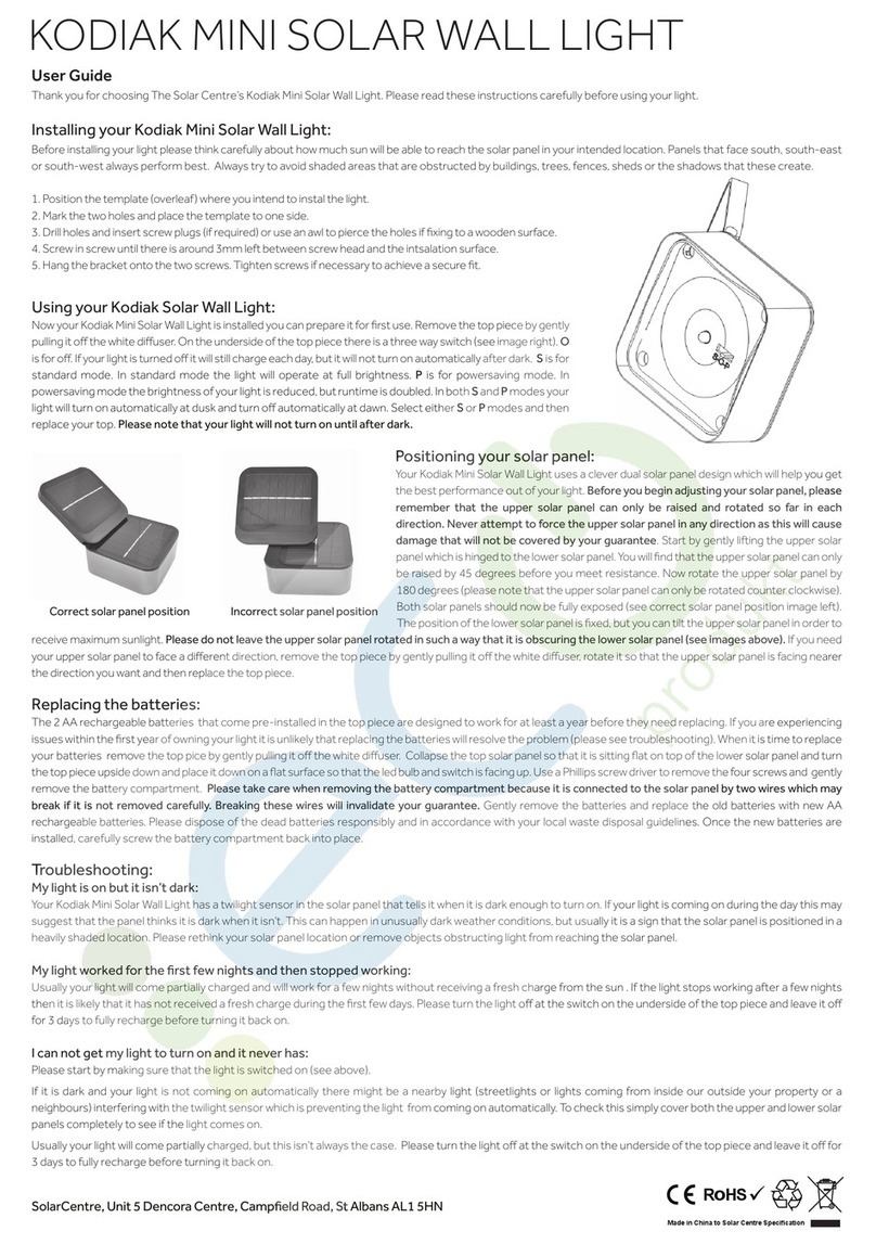 Kodiak MINI SOLAR Instruction