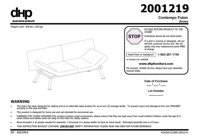 DHP Contempo Futon User manual DHP Contempo Futon User manual