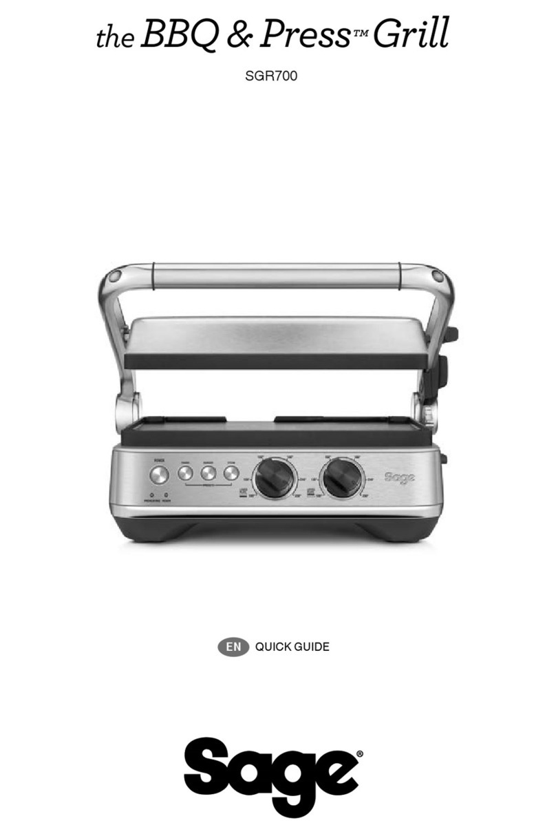 Sage the BBQ Press & Grill SGR700 quick guide