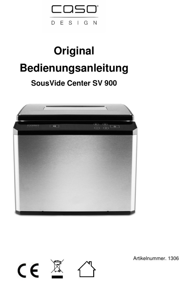 CASO DESIGN SV 900 User manual
