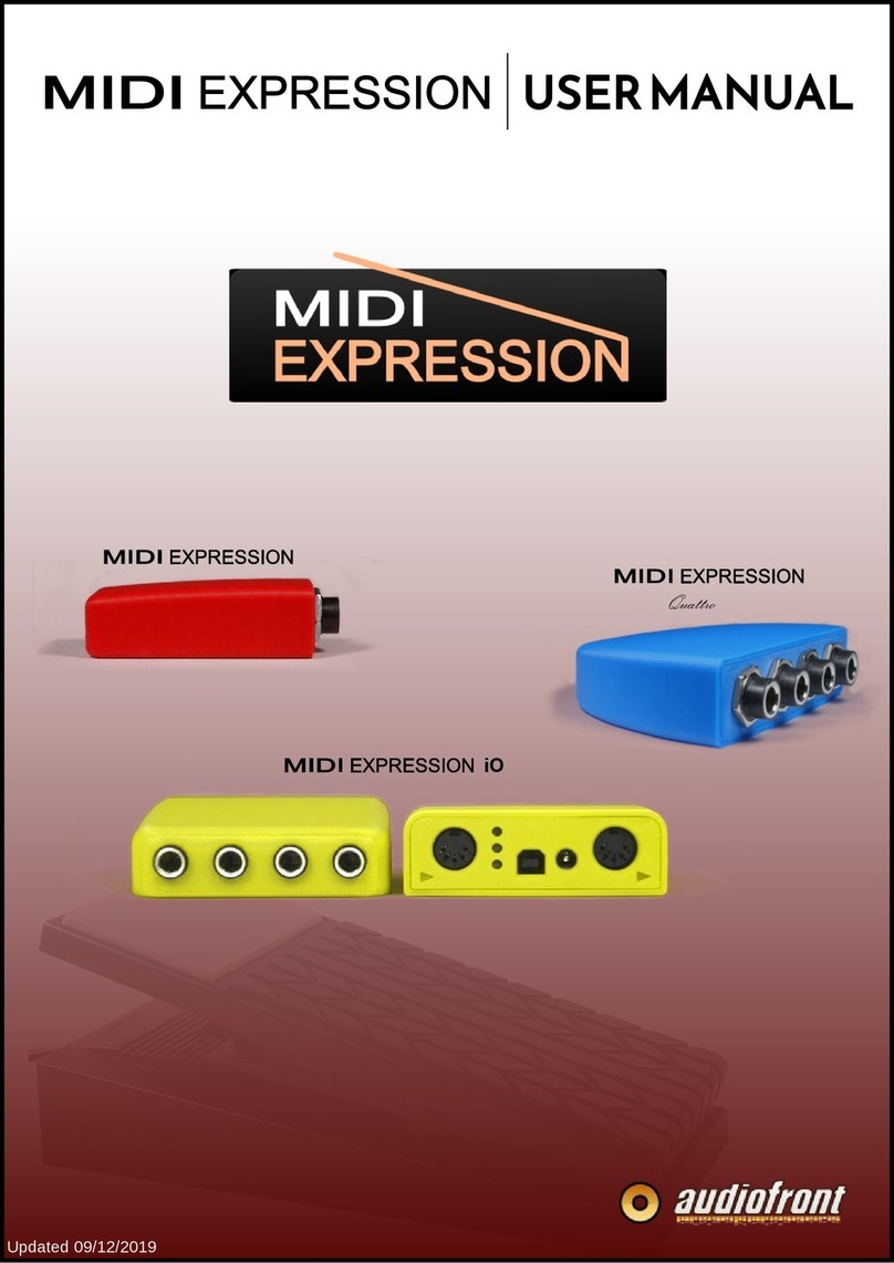 Audiofront midi expression user manual