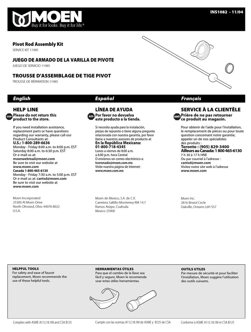 Moen 11985 manual
