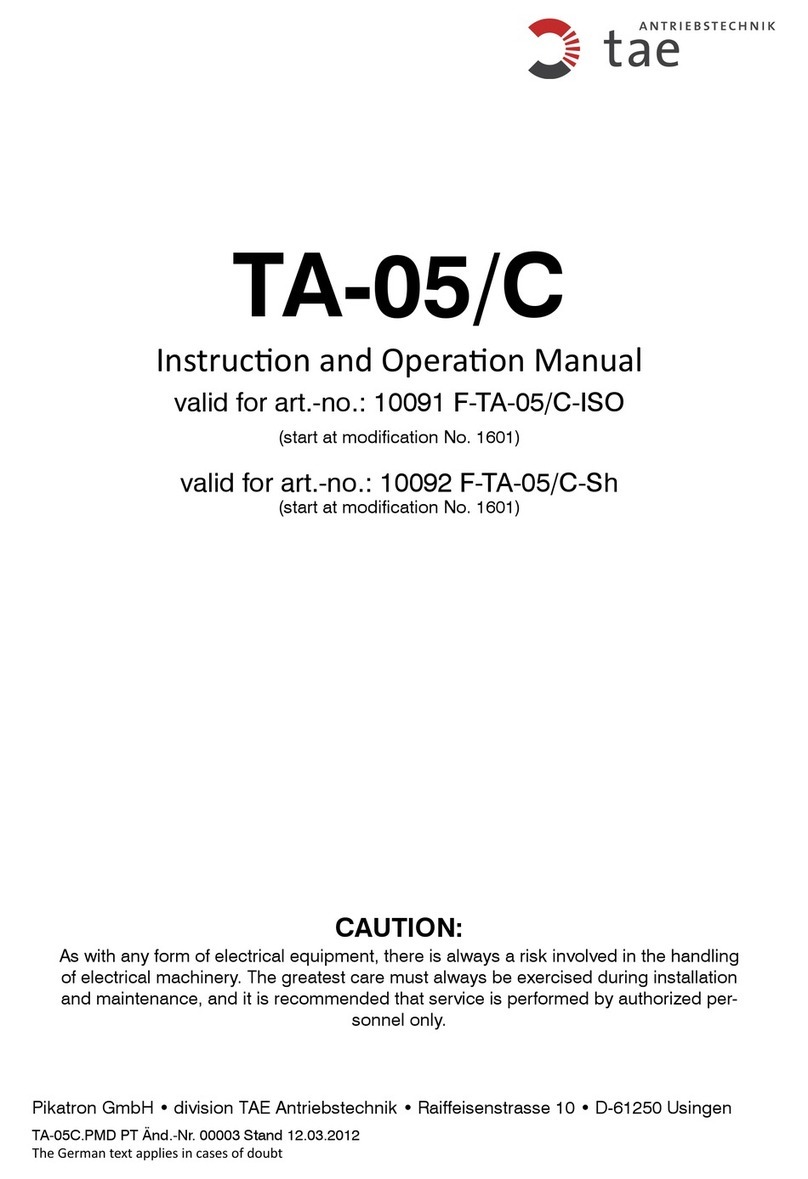 tae TA-05/C Instruction and operation manual