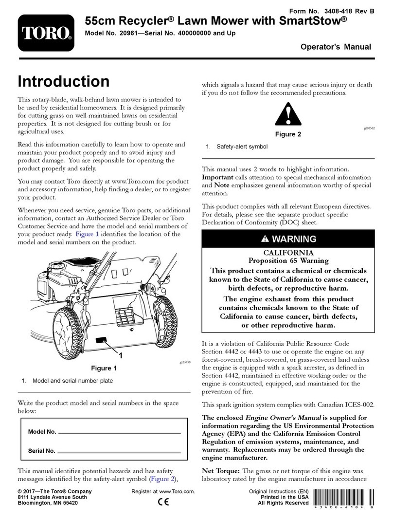 Toro Recycler 20961 Operator's manual