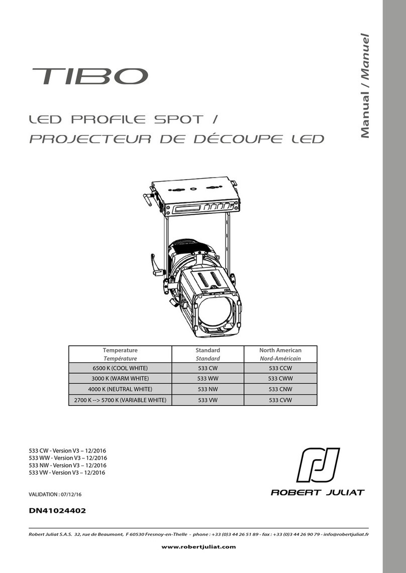 Robert Juliat TIBO 533 CW User manual