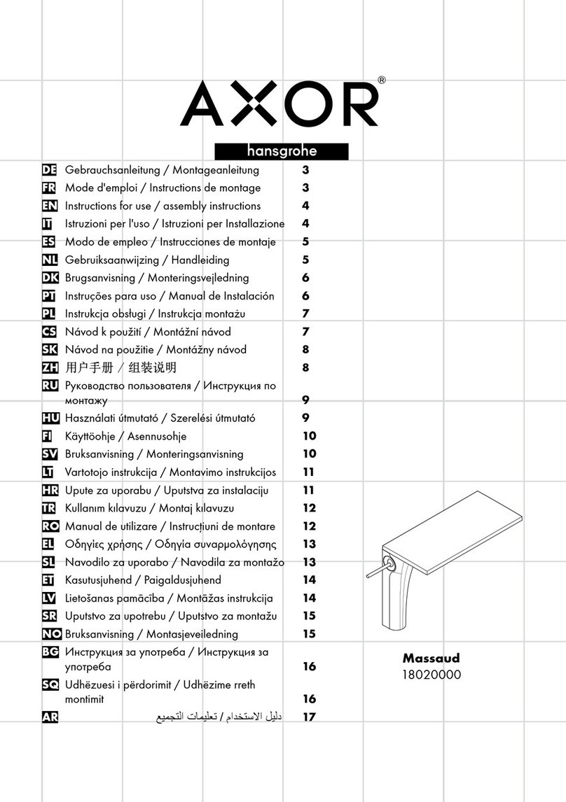 Hans Grohe Axor Massaud 18020000 Instructions for use/assembly instructions