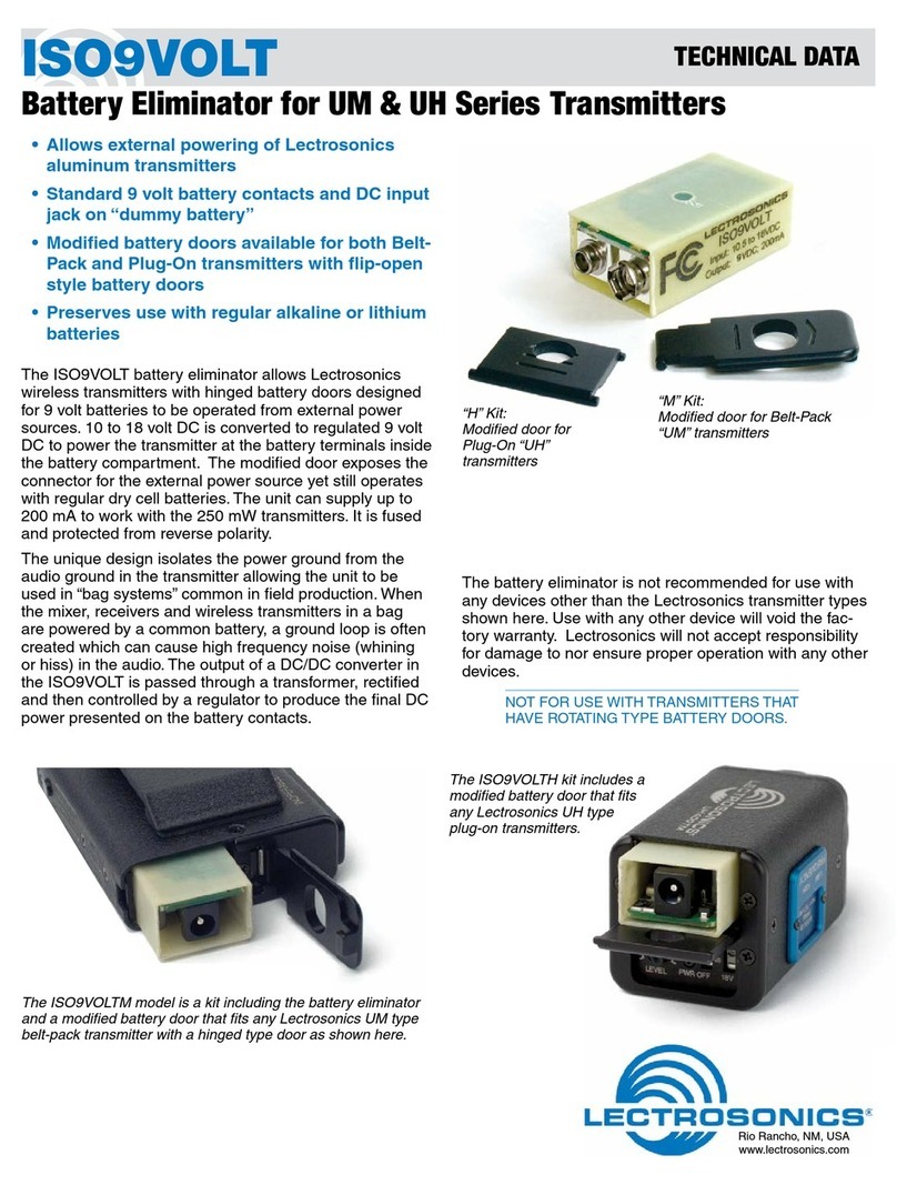 Lectrosonics ISO9VOLT Instruction manual