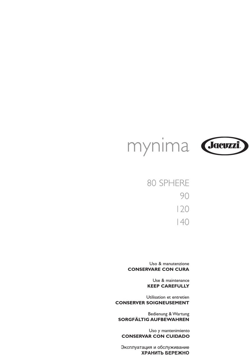 Jacuzzi mynima Series Parts list manual
