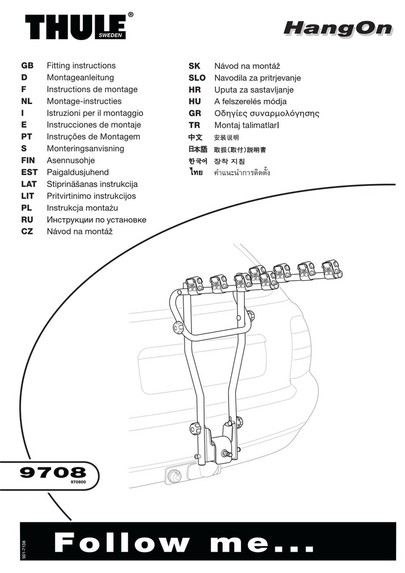 Thule HangOn 9708 User manual Thule HangOn 9708 User manual