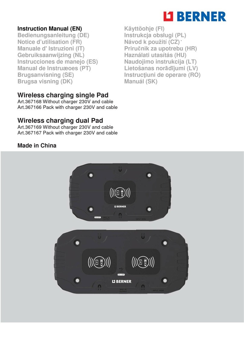 Berner 367168 instruction manual