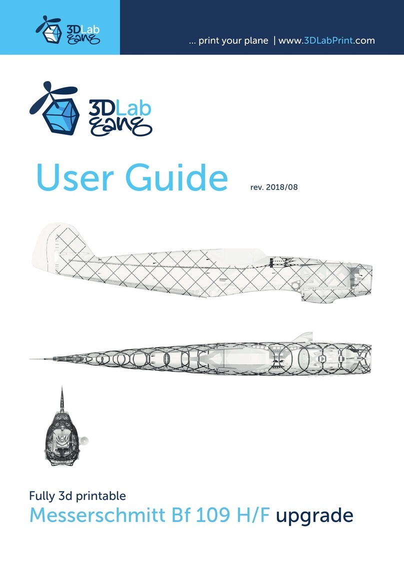 3D LabPrint Messerschmitt Bf 109 H/F User manual