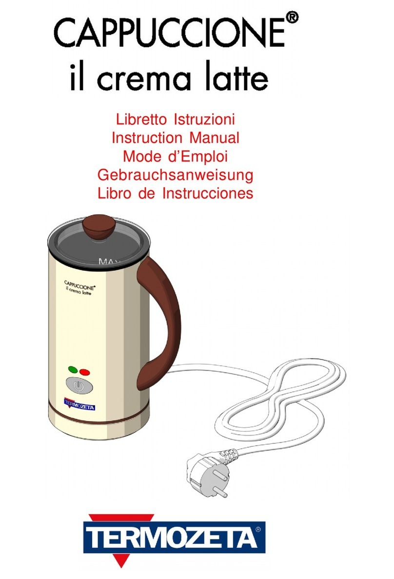 Termozeta CAPPUCCIONE IL CREMA LATTE instruction manual