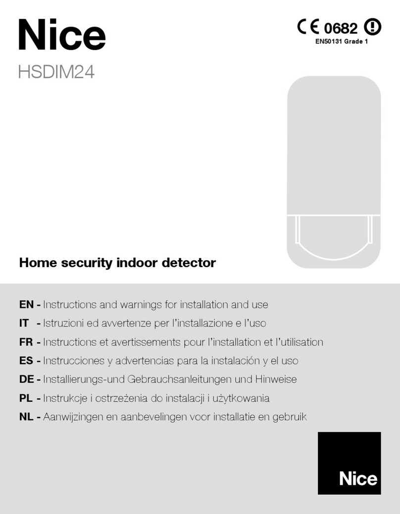 Nice HSDIM24 Instructions and warnings for installation and use