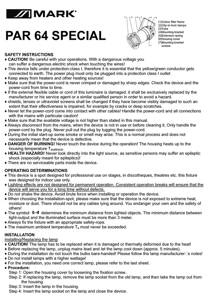 Mark PAR 64 SPECIAL manual