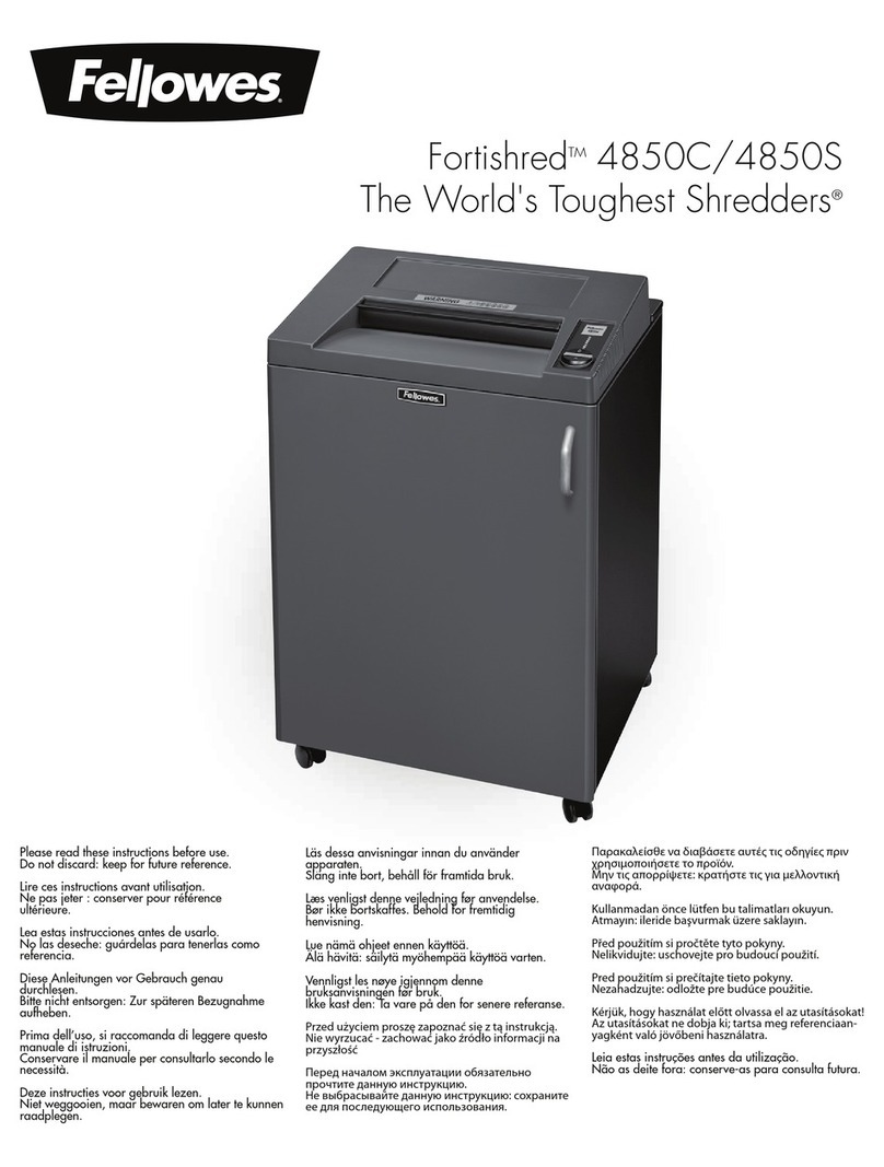 Fellowes FORTISHRED 4850C instructions
