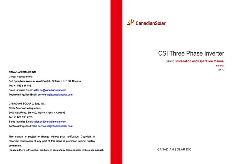 CanadianSolar CSI Series User manual