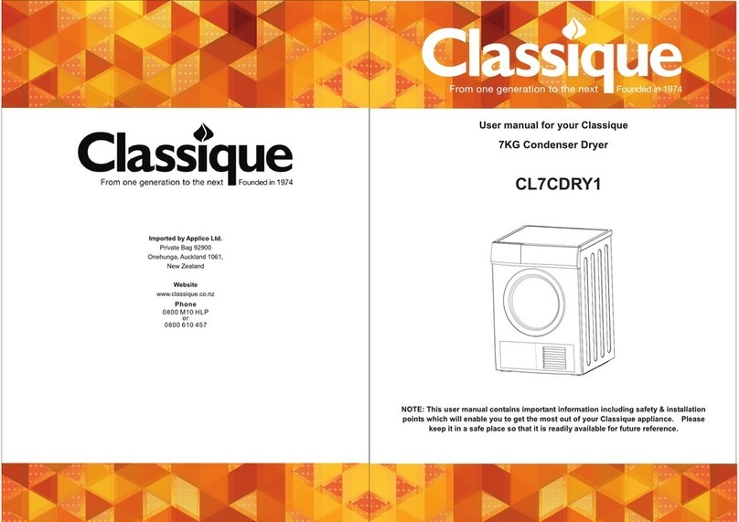 Classique CL7CDRY1 user manual