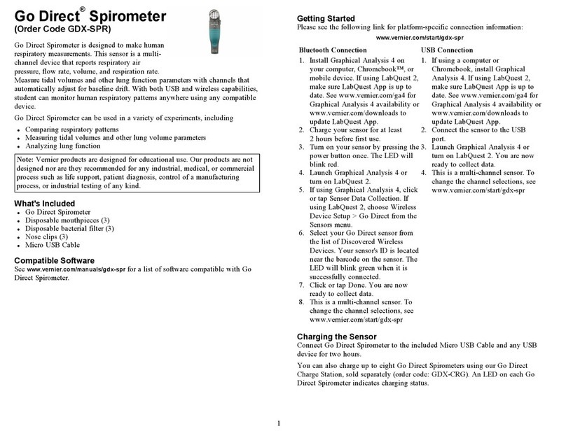 Vernier Go Direct Spirometer manual