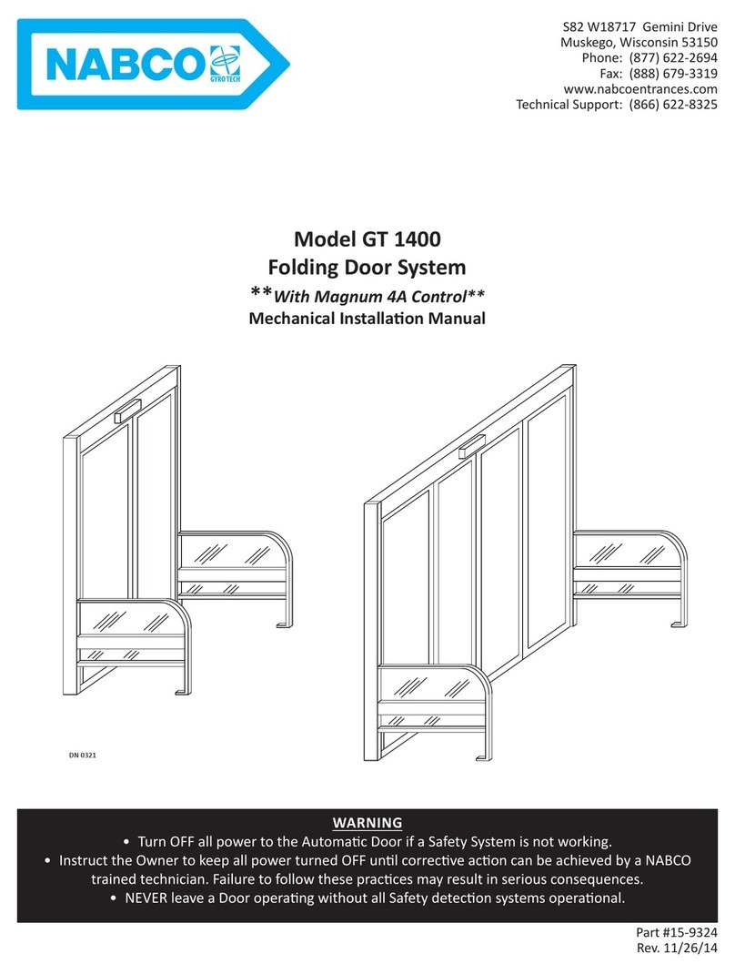 Nabco GT-1400 Mechanical Installation Manual Nabco GT-1400 Mechanical Installation Manual