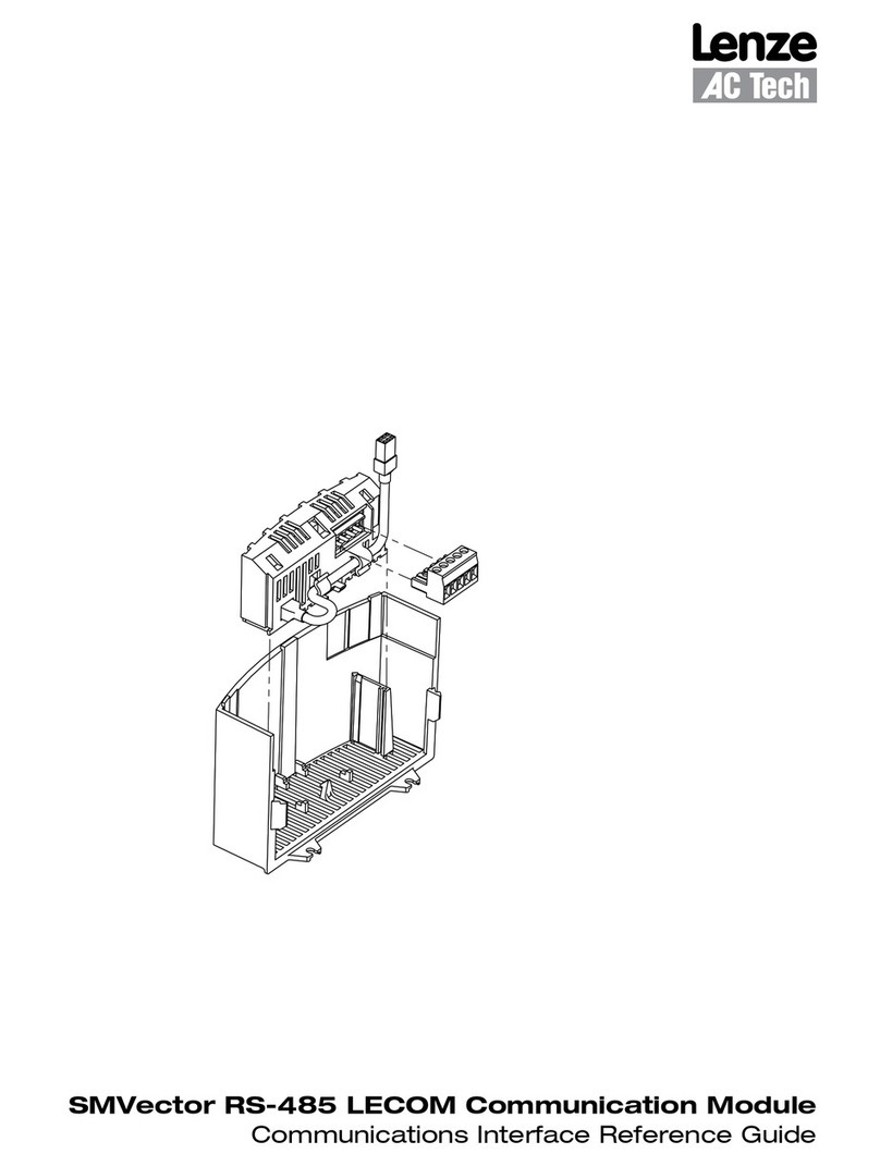 Lenze AC Tech SMVector RS-485 LECOM Communication Module User manual