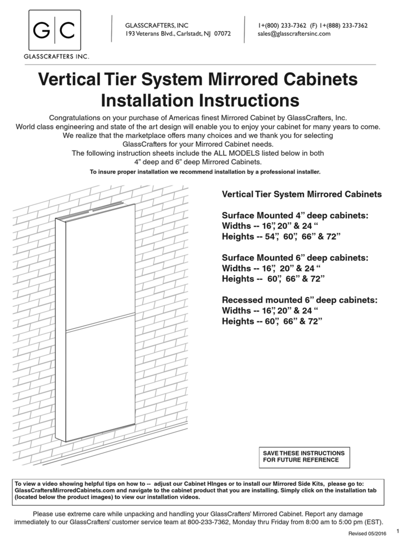 GlassCrafters R-VTS-16-54H User manual