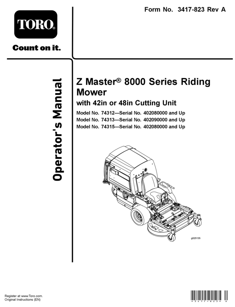 Toro Z Master 8000 74312 User manual