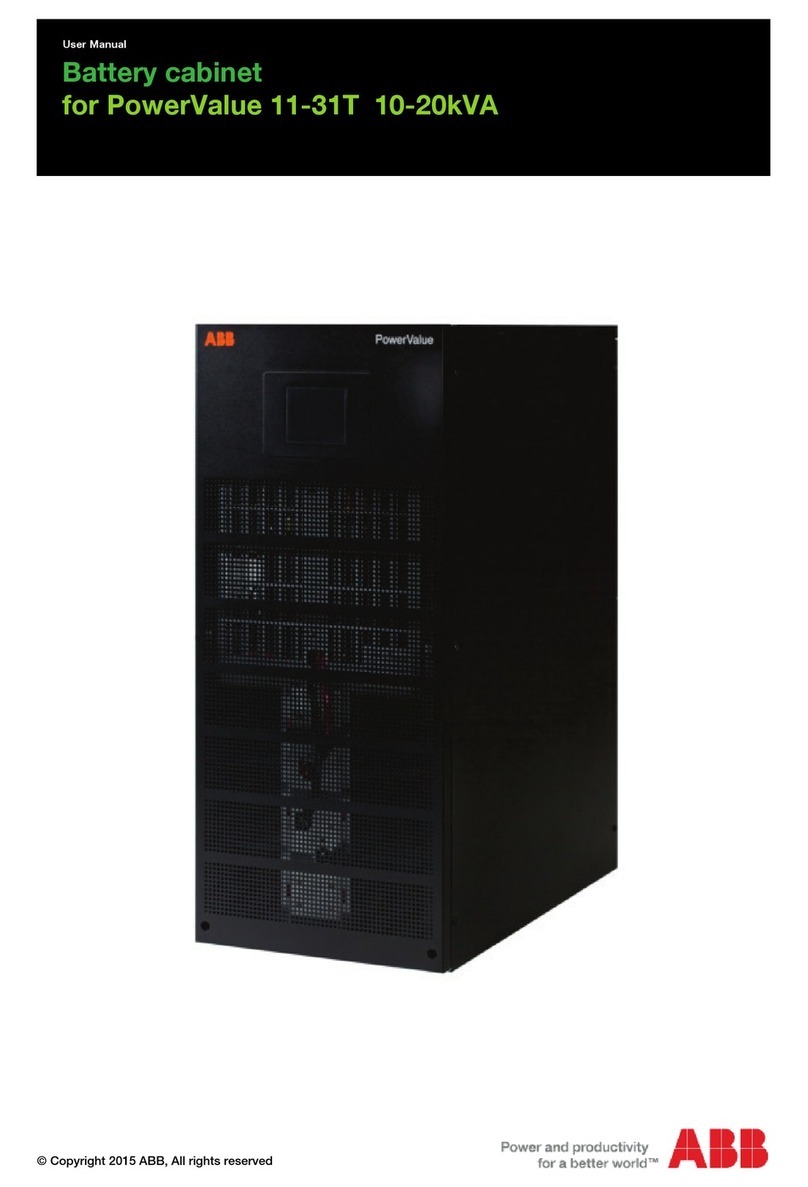 ABB Battery cabinet for PowerValue 11-31T 10-20... User manual