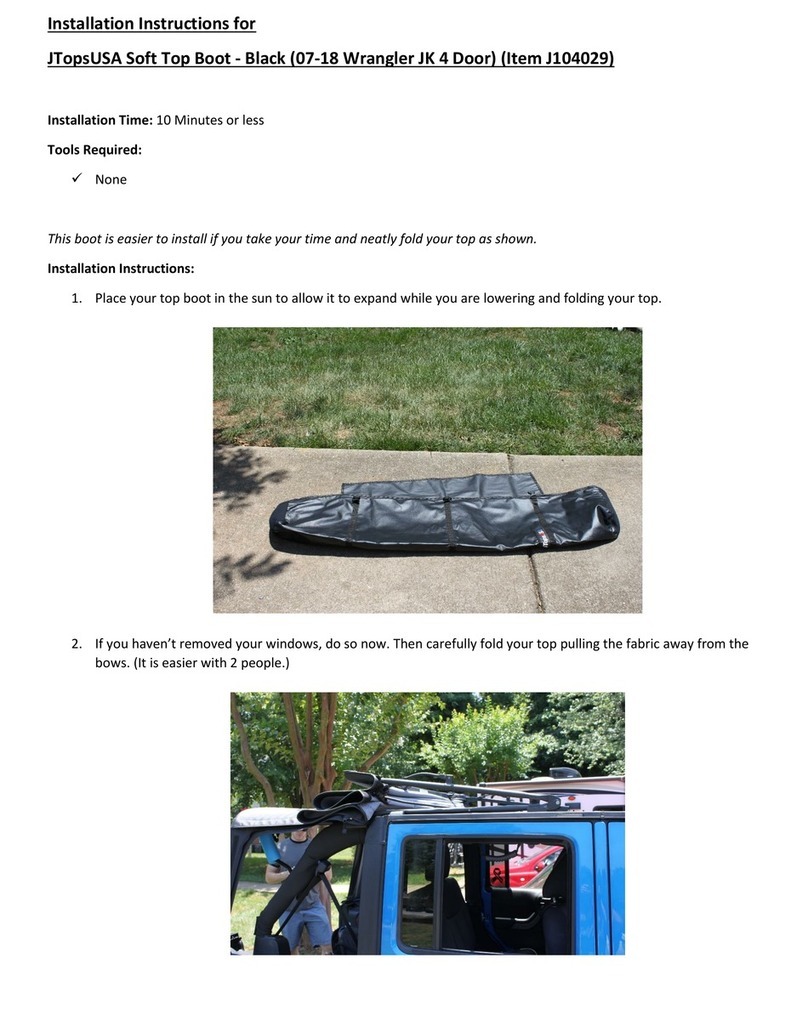 JTopsUSA J104029 installation instructions JTopsUSA J104029 installation instructions
