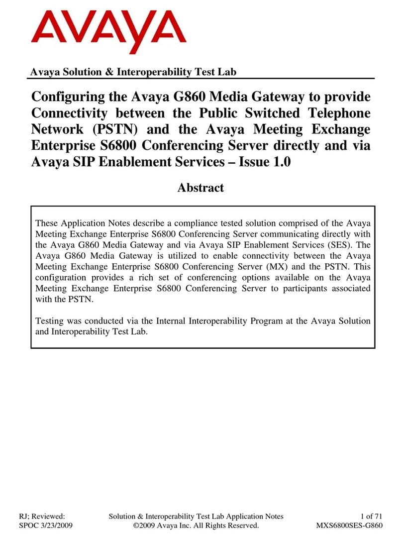 Avaya G860 Configuring guide