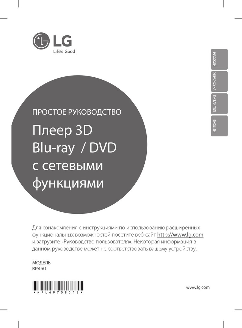 LG BP450 Specification sheet