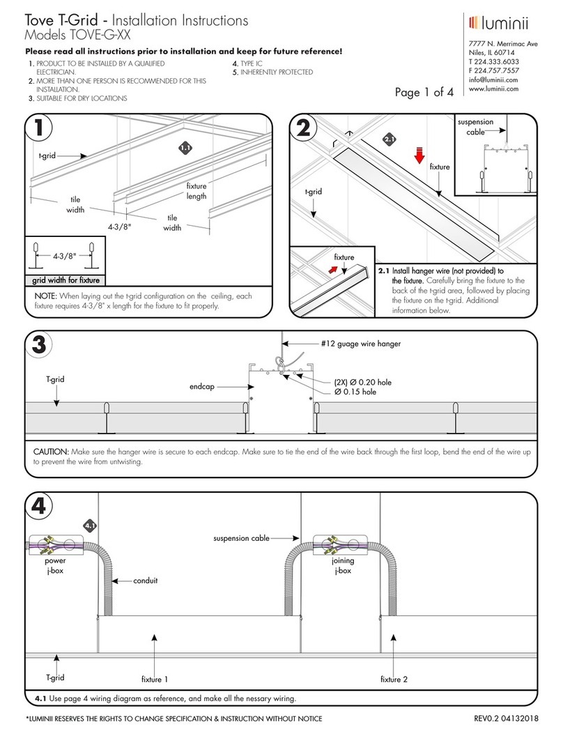 luminii TOVE-G Series installation instructions