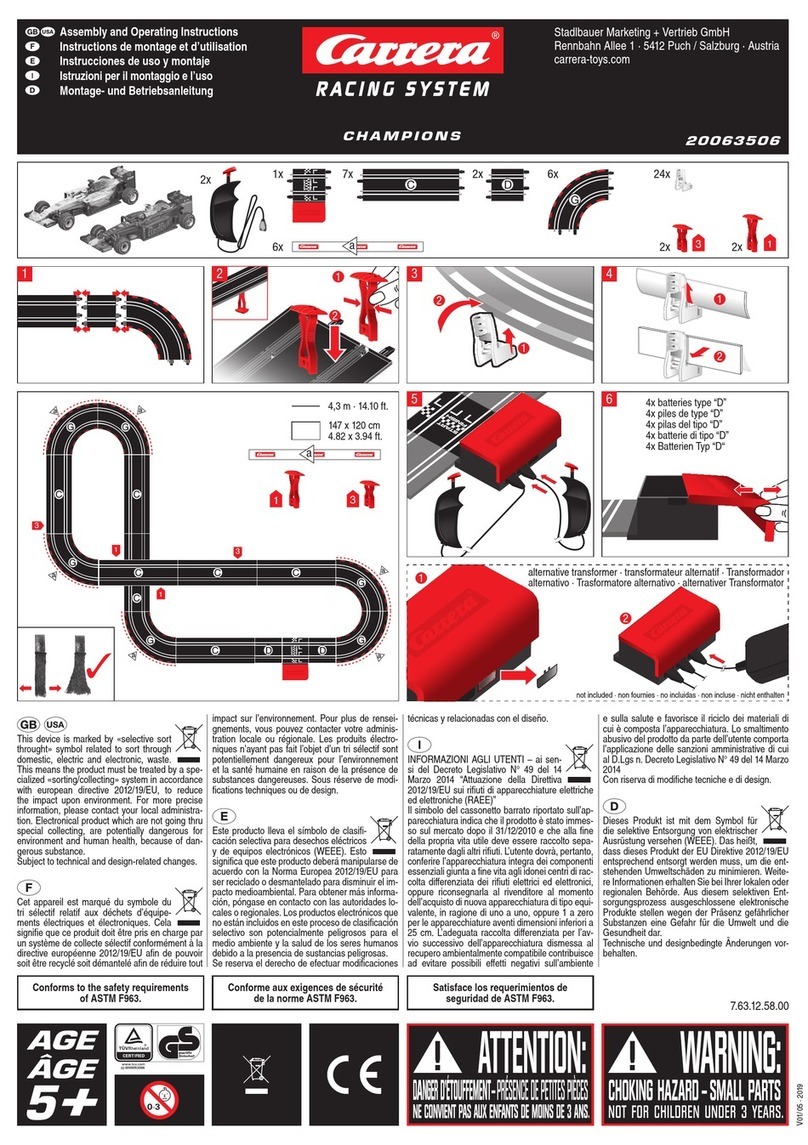 Carrera CHAMPIONS Assembly and operating instructions