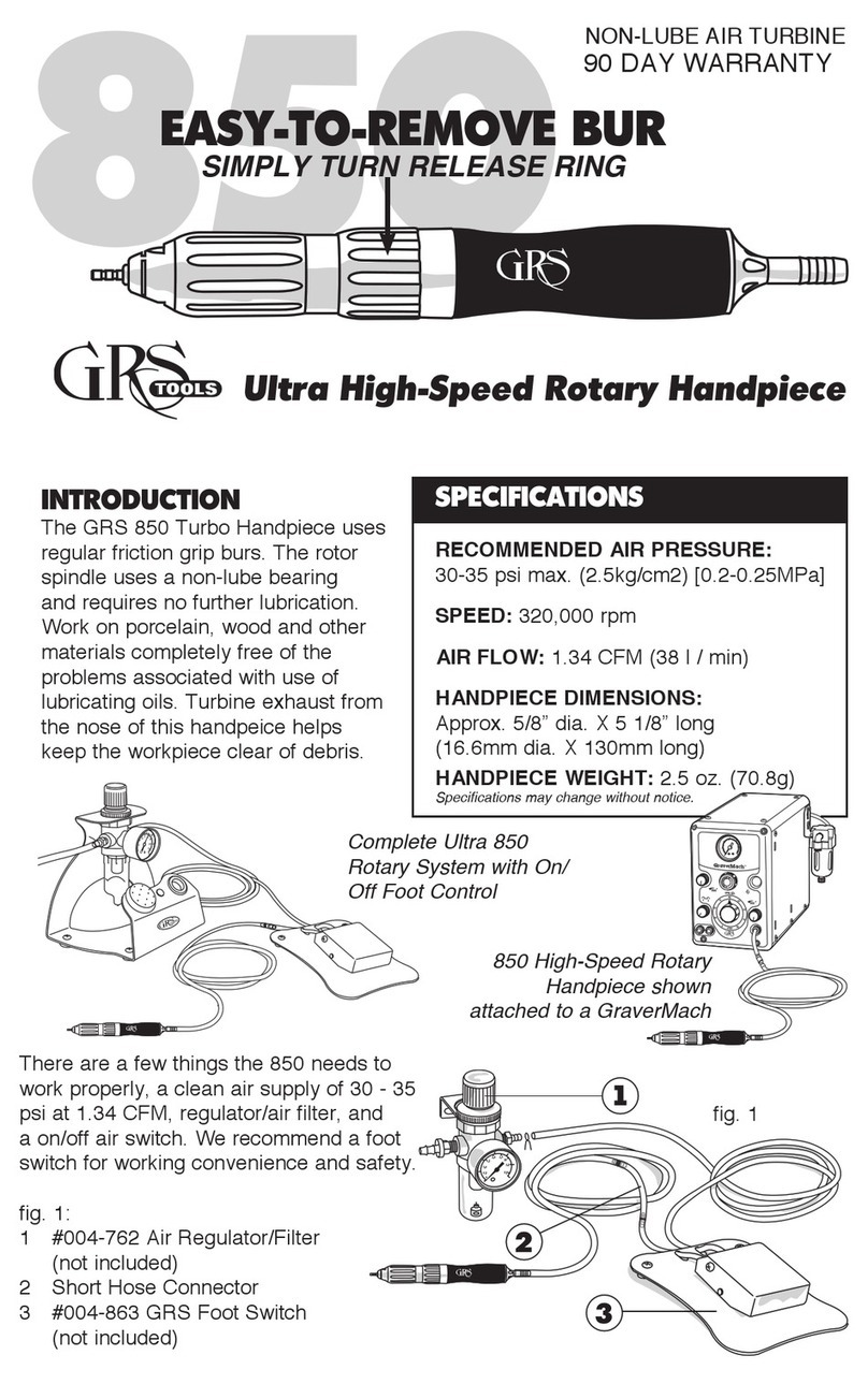 GRS 850 Turbo Handpiece manual