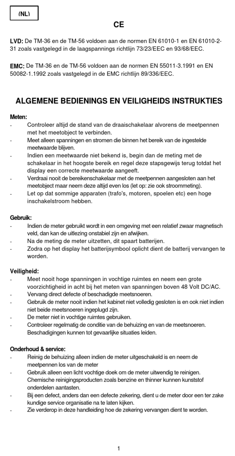 Alecto TM-36 manual