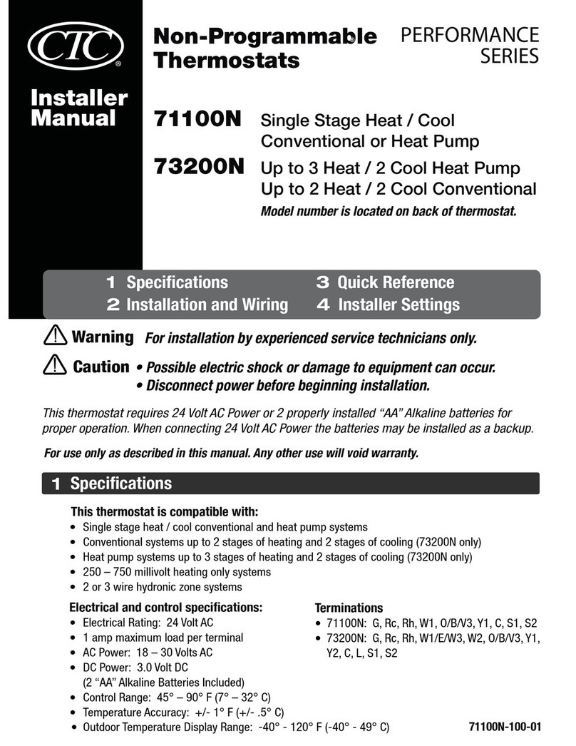 CTC Union 71100N Installer manual