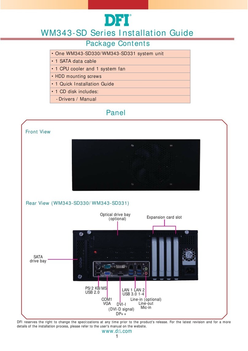 DFI WM343-SD Series User manual