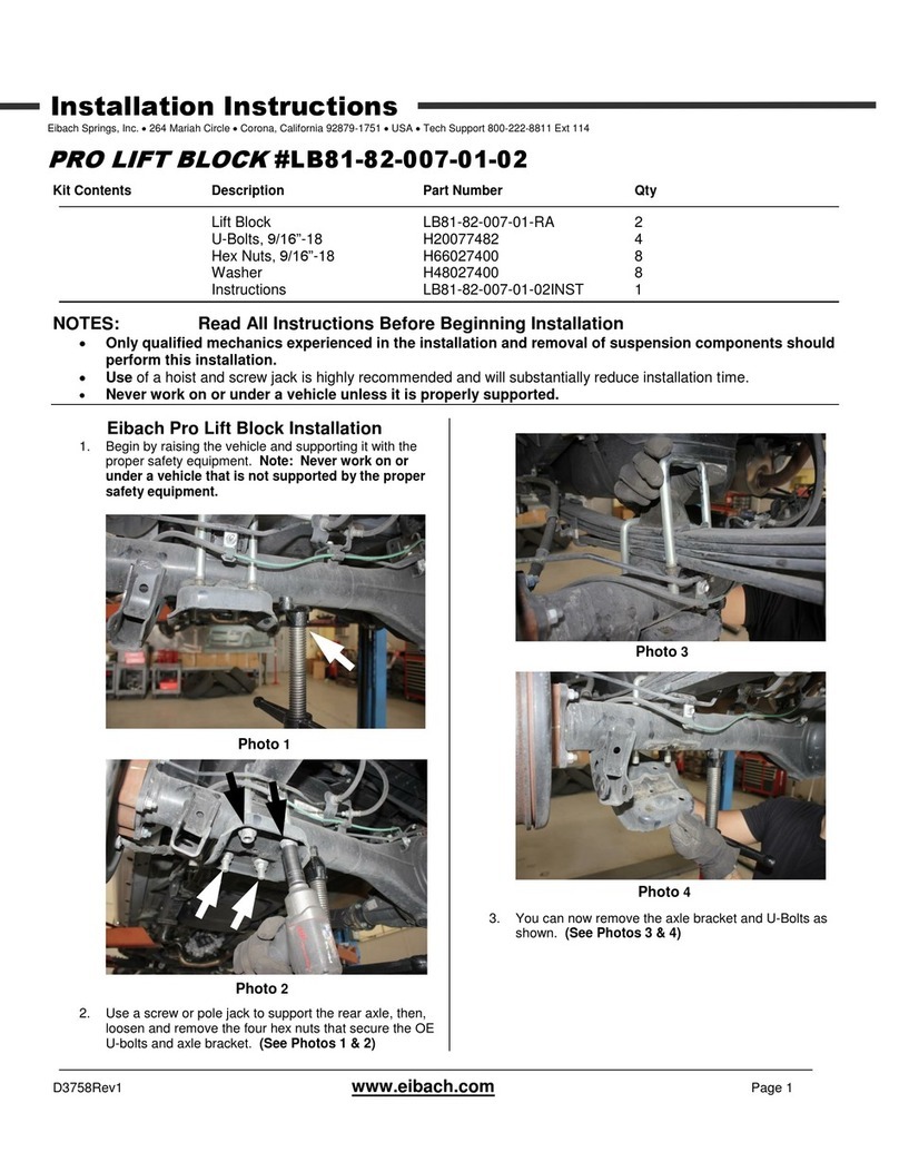 Eibach Springs LB81-82-007-01-02 User manual