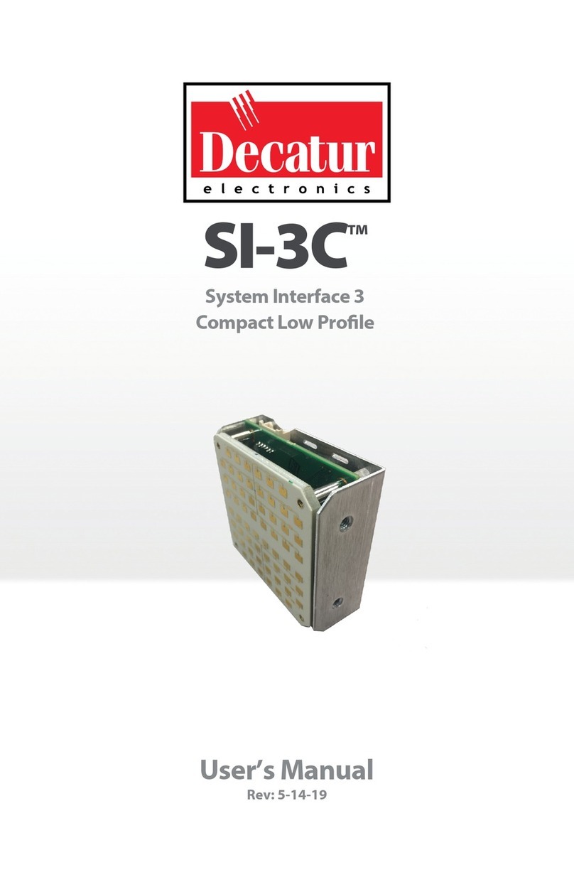 Decatur Electronics SI-3C user manual